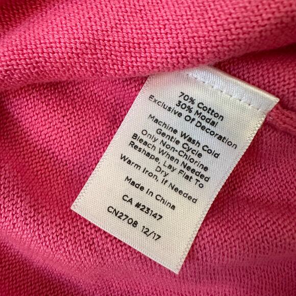 Talbots 3/4 Sleeve, Scoop Neck, Light Weight, Bow Detailed, Sweater- 1X - Picture 4 of 7